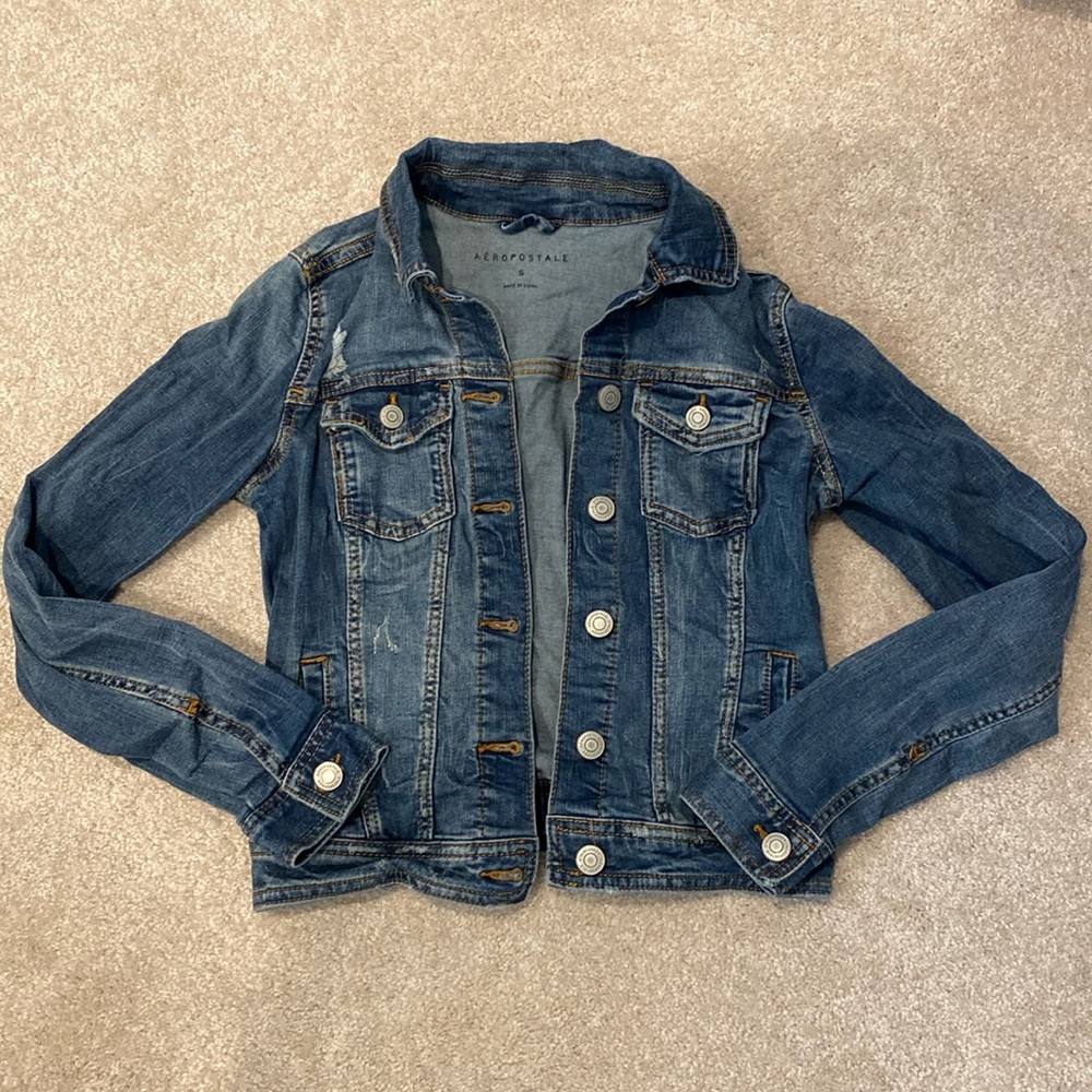 Aeropostale Medium Wash Denim Jacket, Size S